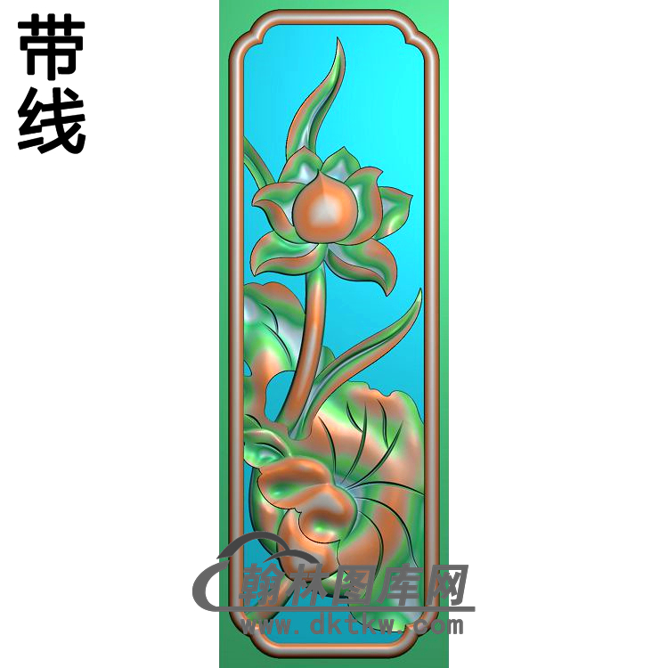 荷花精雕图（HHY-355)展示