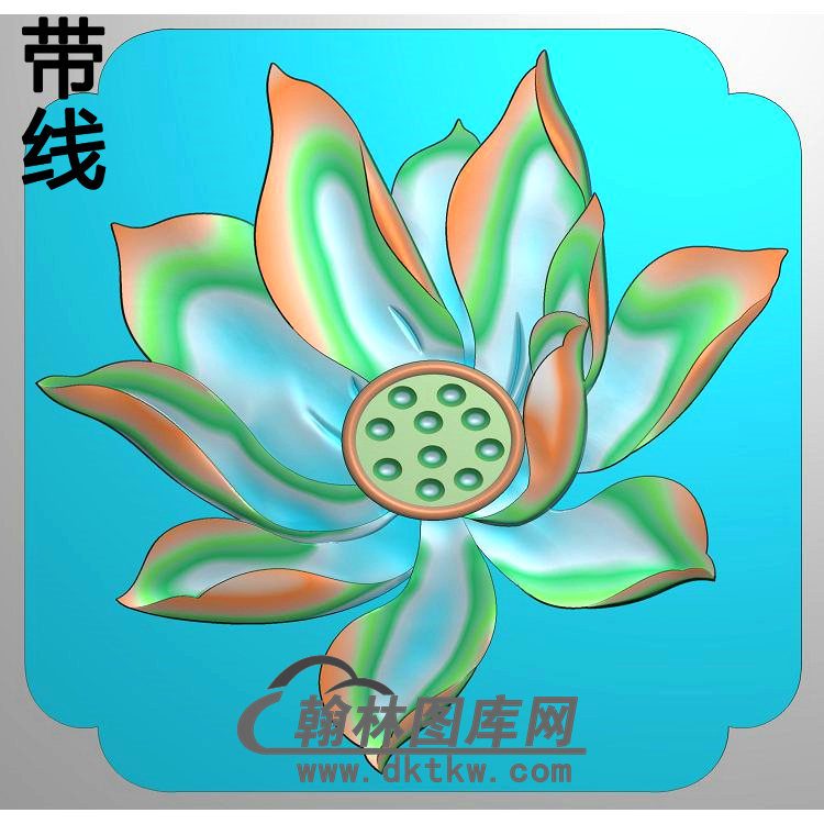 荷花精雕图（HHY-371)展示