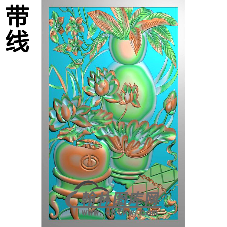 荷花精雕图（HHY-379)展示