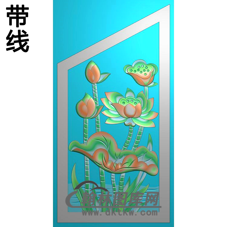 荷花精雕图（HHY-391)展示