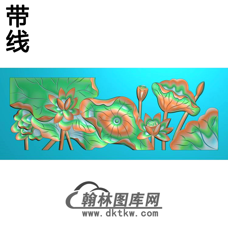 荷花精雕图（HHY-441)展示