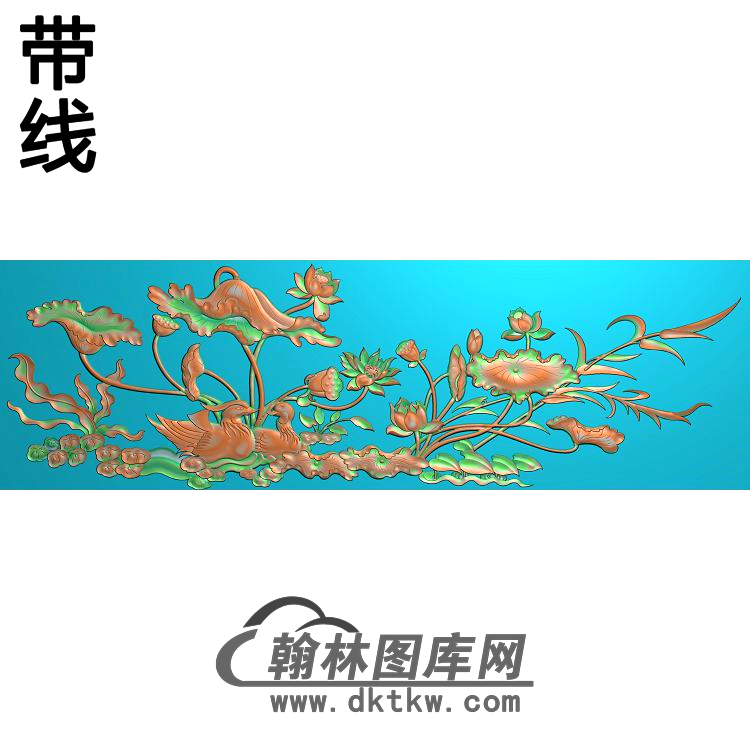 荷花精雕图（HHY-463)展示