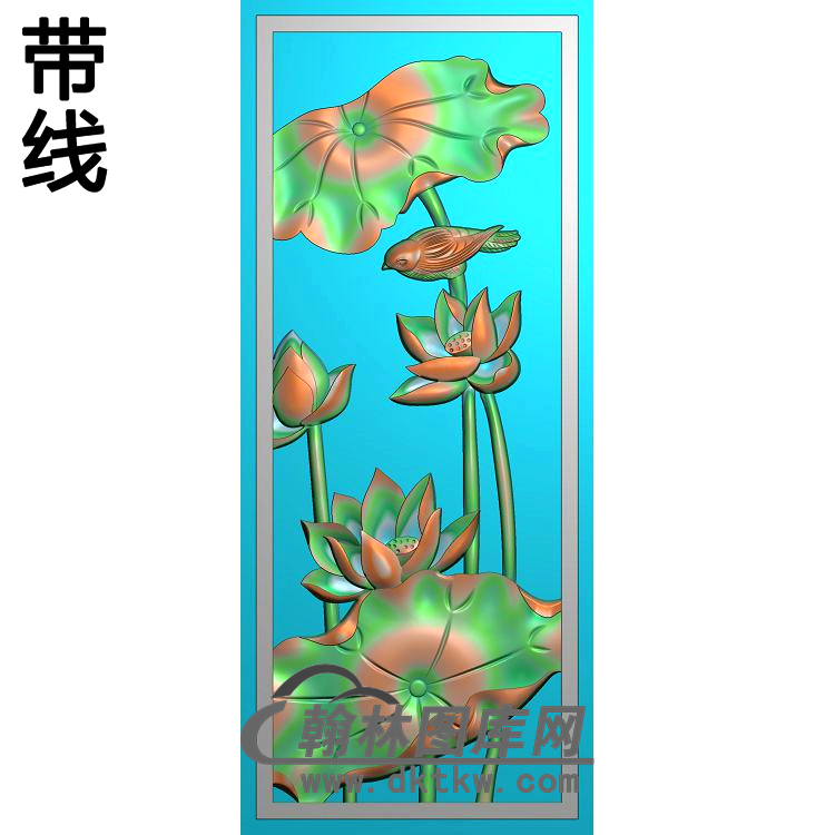 荷花精雕图（HHY-472)展示