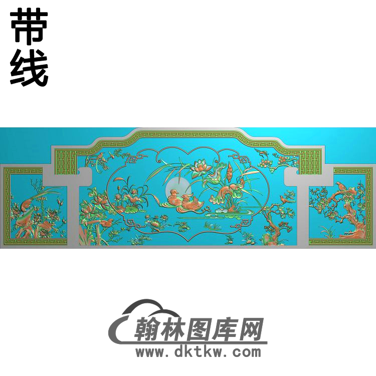 荷花精雕图（HHY-474)展示