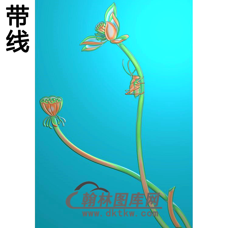 荷花精雕图（HHY-479)展示