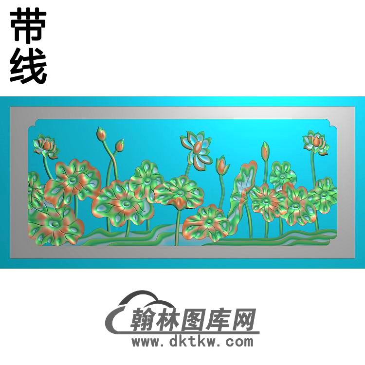 荷花精雕图（HHY-503)展示