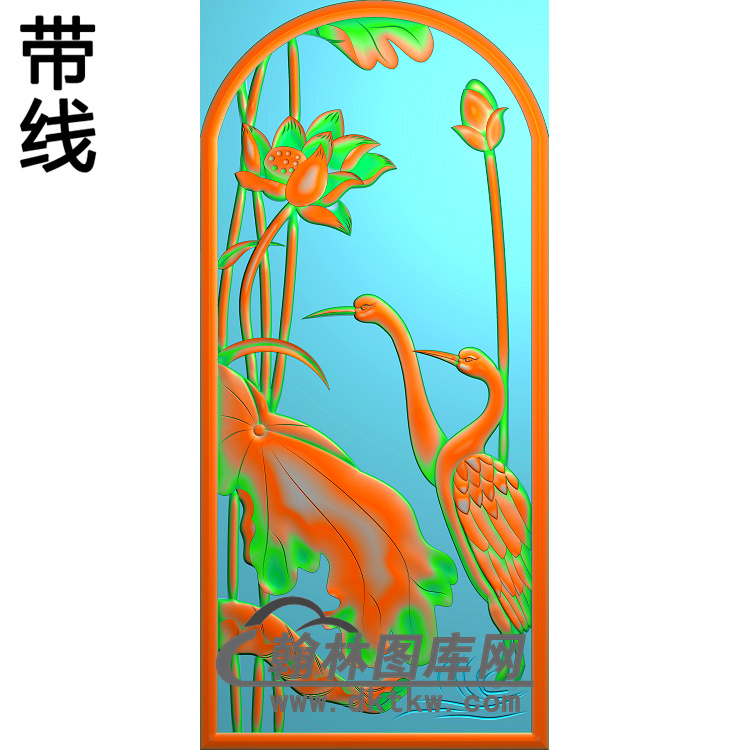 松鹤精雕图（SH-060)展示