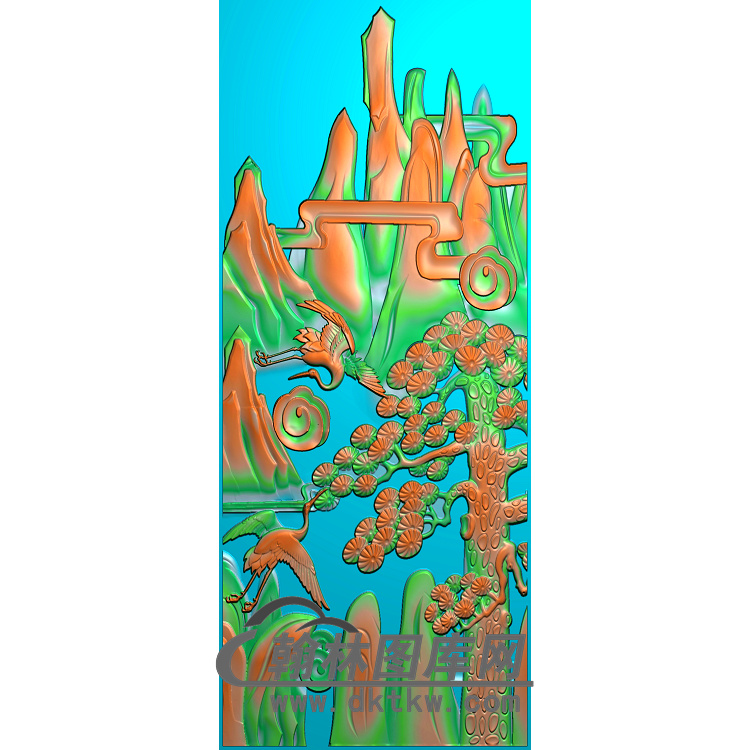 松鹤精雕图（SH-088)展示