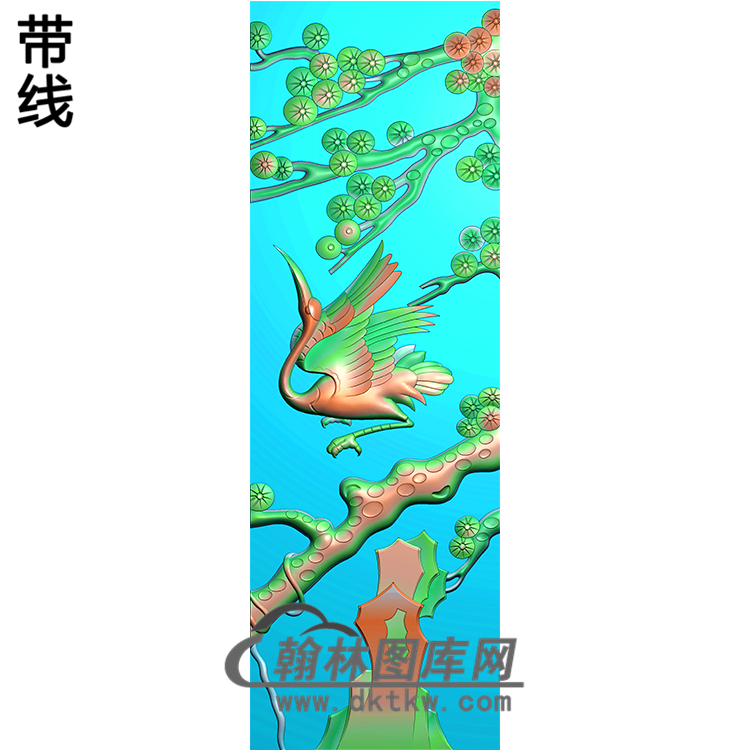 松鹤精雕图（SH-161)展示