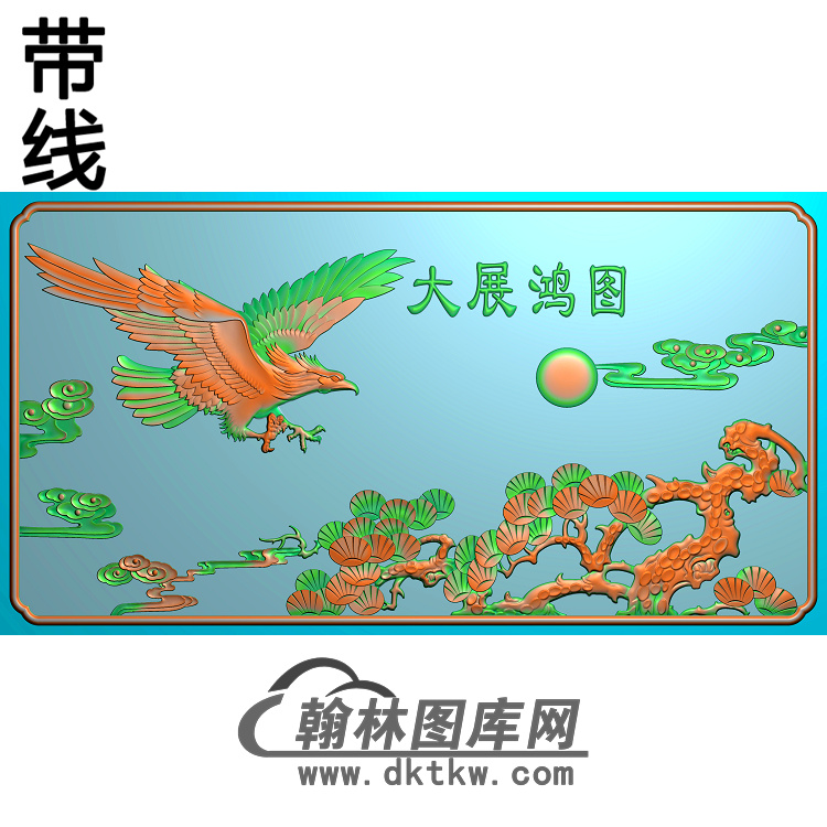 松鹤精雕图（SH-162)展示