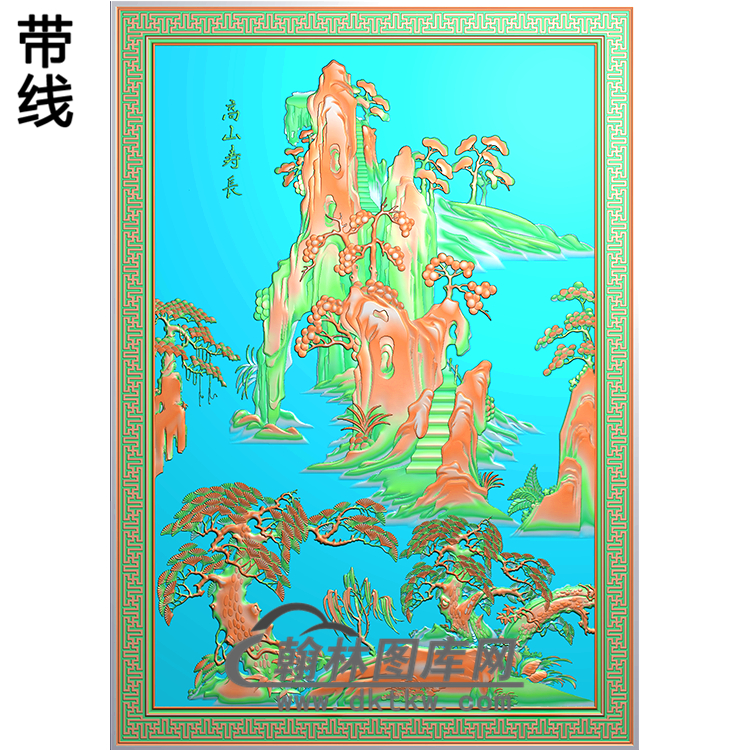 松鹤精雕图（SH-174)展示