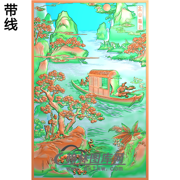 松鹤精雕图（SH-178)展示