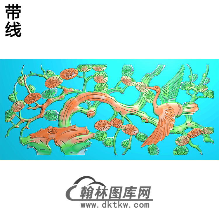 松鹤精雕图（SH-180)展示