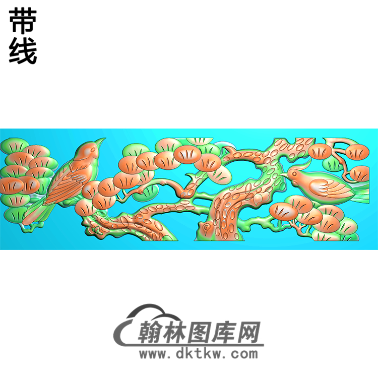 松鹤精雕图（SH-182)展示