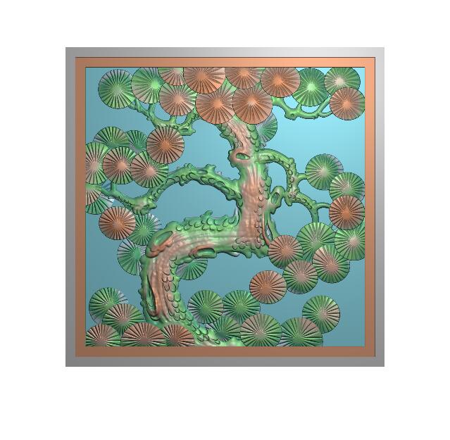 松鹤精雕图（SH-203)展示