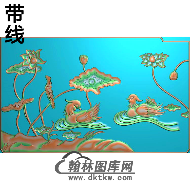 荷花精雕图（HHY-519)展示