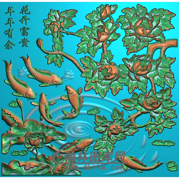 荷花精雕图（HHY-525）展示