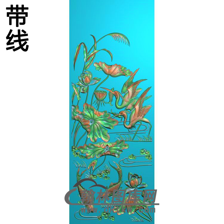 荷花精雕图（HHY-535）展示