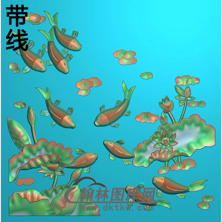 荷花精雕图（HHY-541）展示