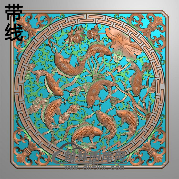 荷花精雕图（HHY-555）展示