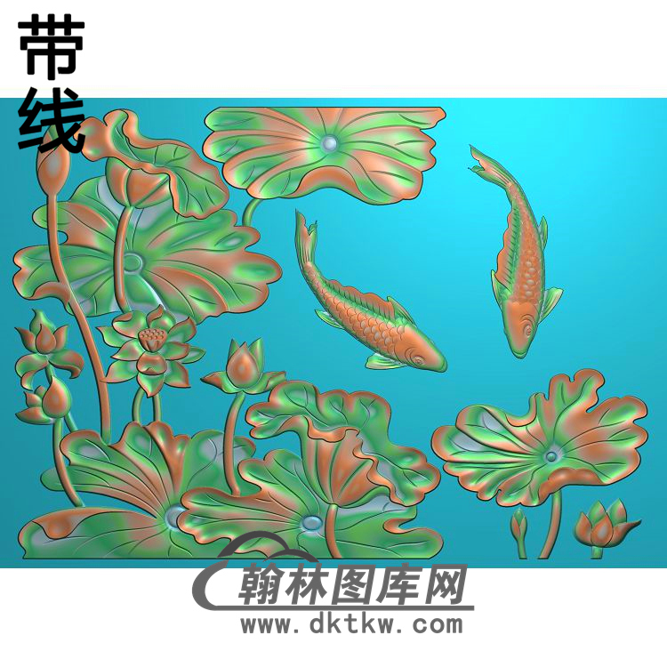 荷花精雕图（HHY-556）展示