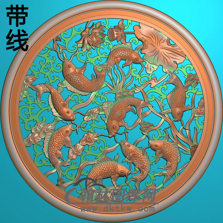 荷花精雕图（HHY-558）展示