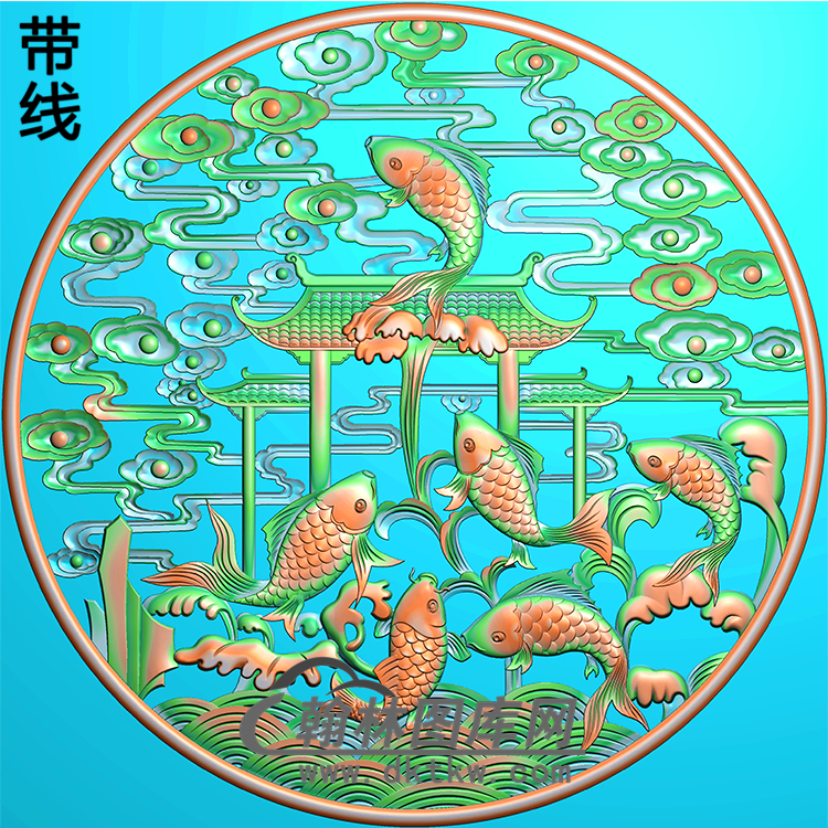 荷花精雕图（HHY-583）展示