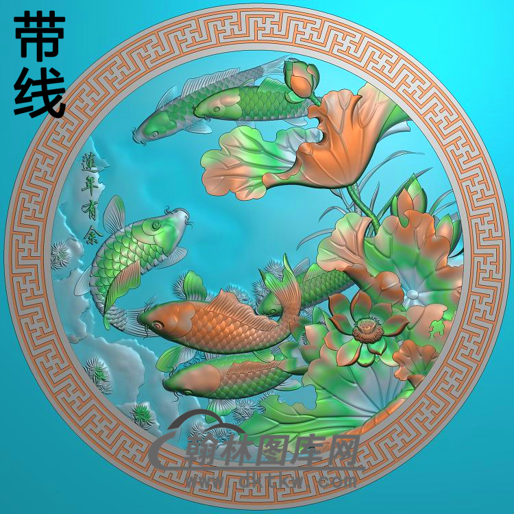 荷花精雕图（HHY-596）展示