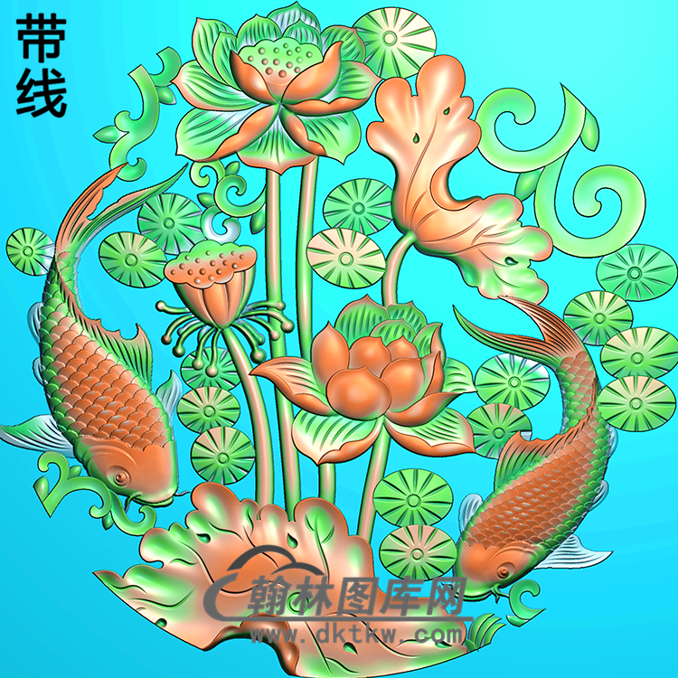 荷花精雕图（HHY-600）展示