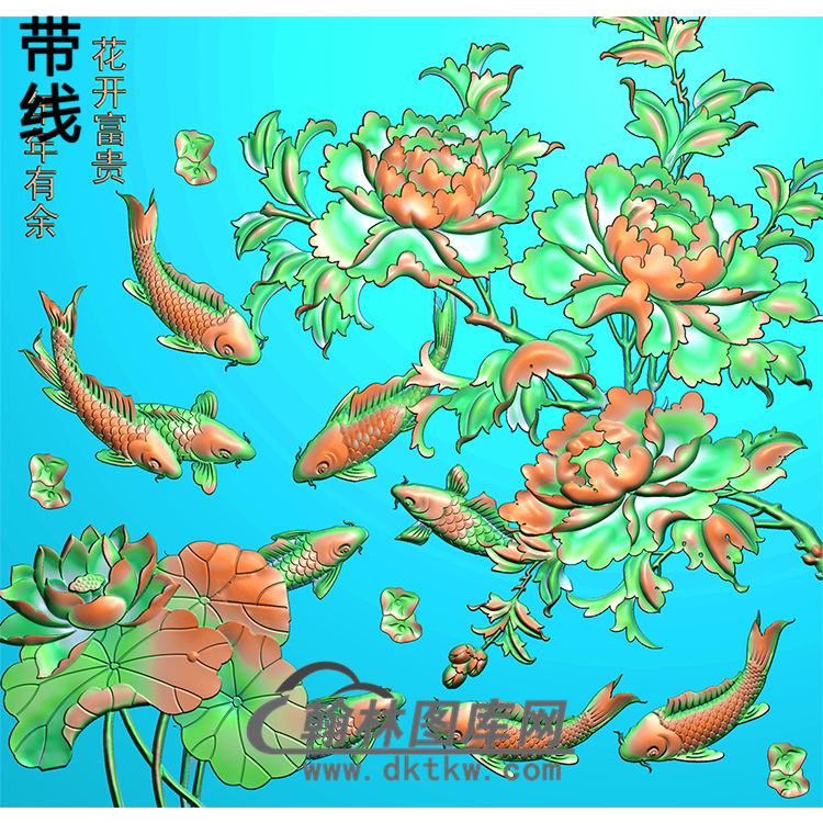 荷花精雕图（HHY-605）展示