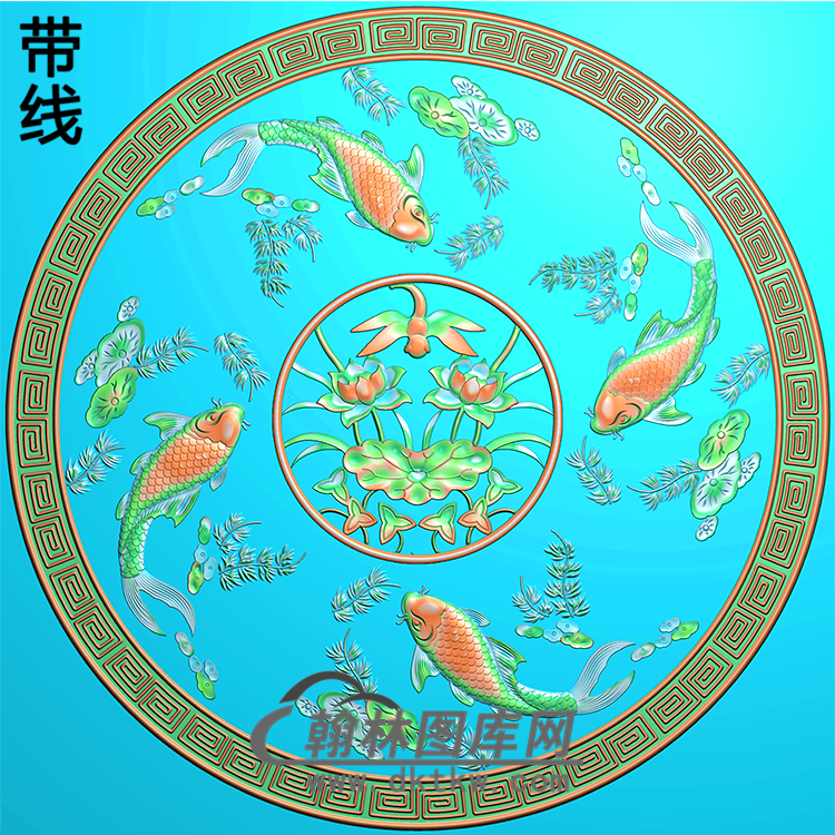 荷花精雕图（HHY-609）展示