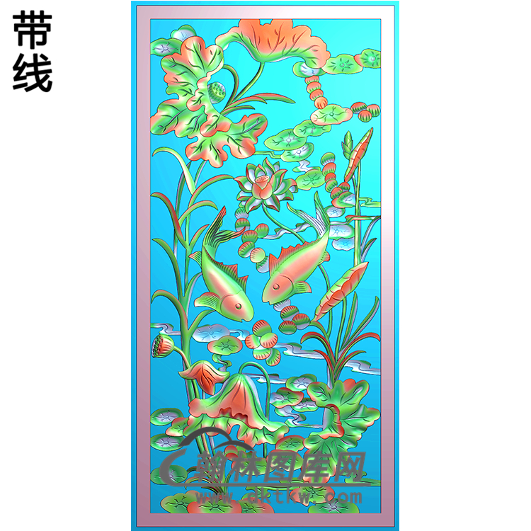 荷花精雕图（HHY-613）展示