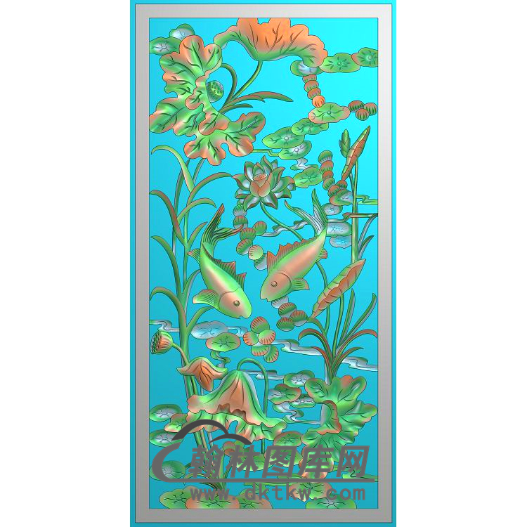 荷花精雕图（HHY-644）展示