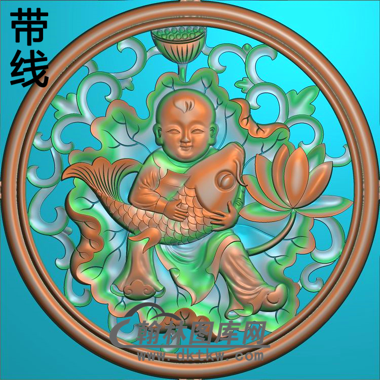 荷花精雕图（HHY-656）展示