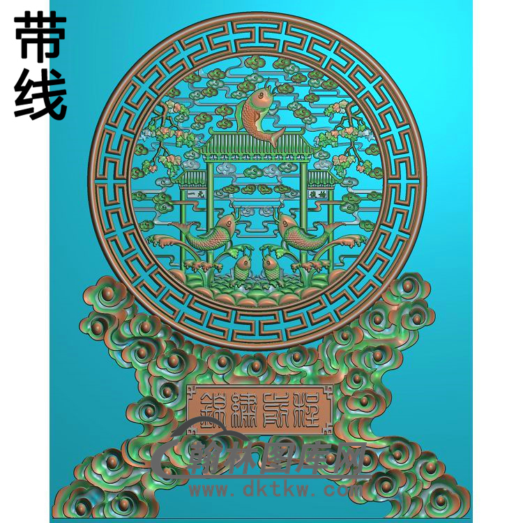 荷花精雕图（HHY-681）展示