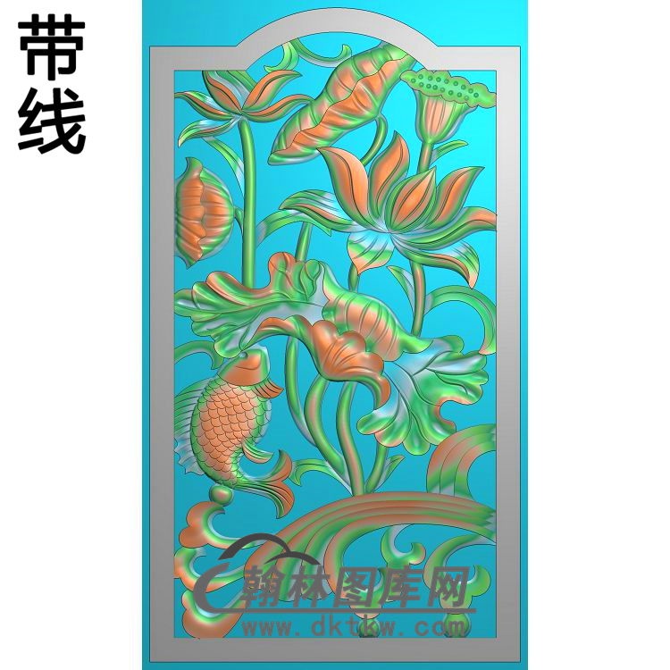 荷花精雕图（HHY-730）展示