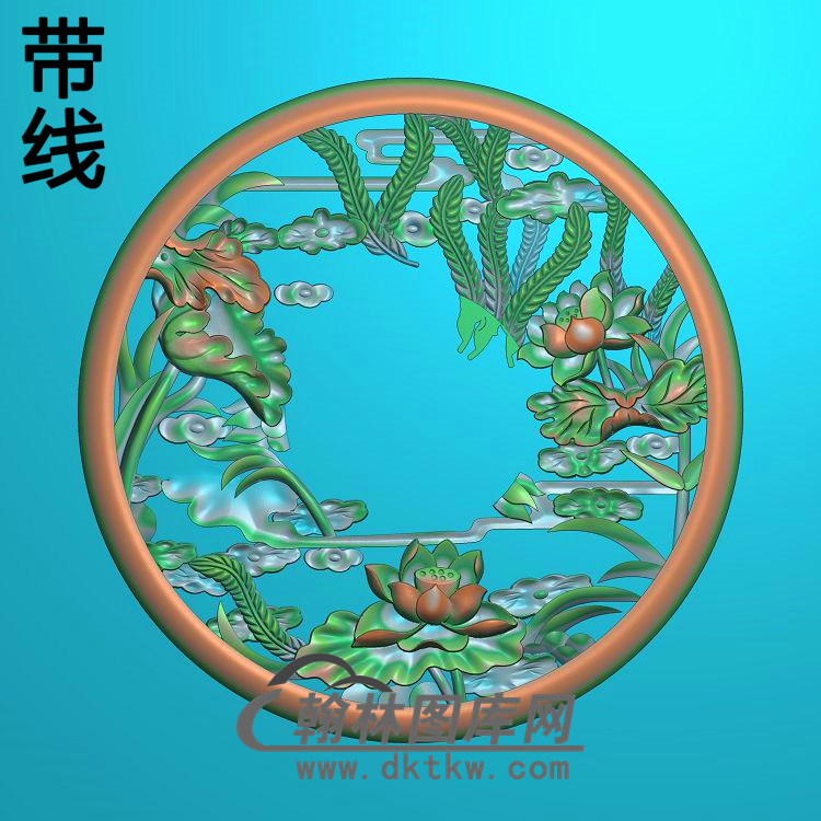 荷花精雕图（HHY-731）展示
