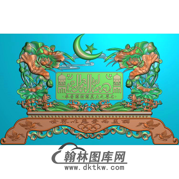 荷花精雕图（HHY-732）展示