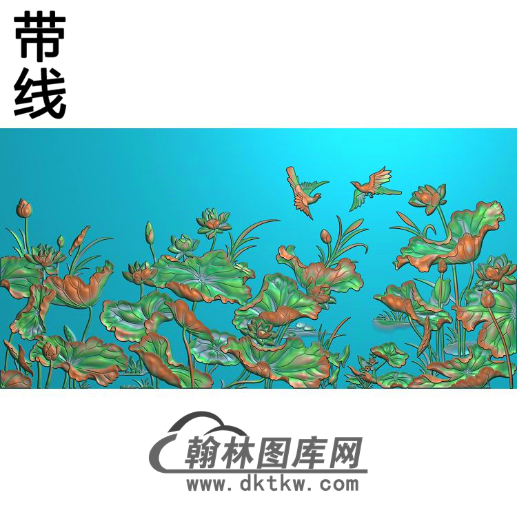 荷花精雕图（HHY-784）展示
