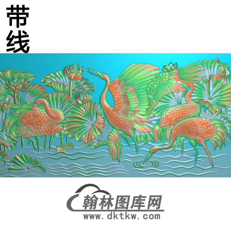 荷花精雕图（HHY-806）展示