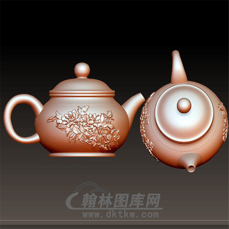 1茶壶·紫砂壶立体圆雕图(YH-001)展示