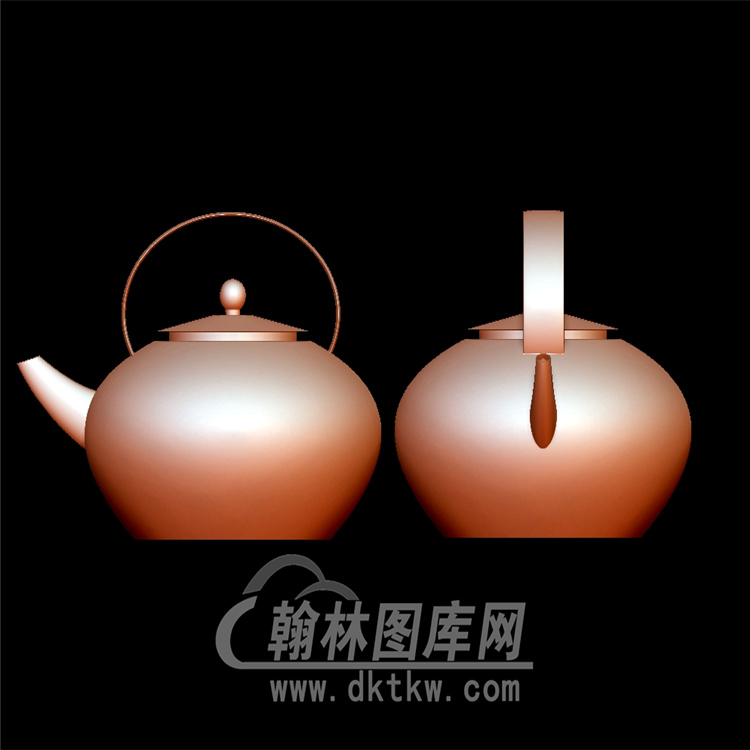 茶壶立体圆雕图(YH-006)展示