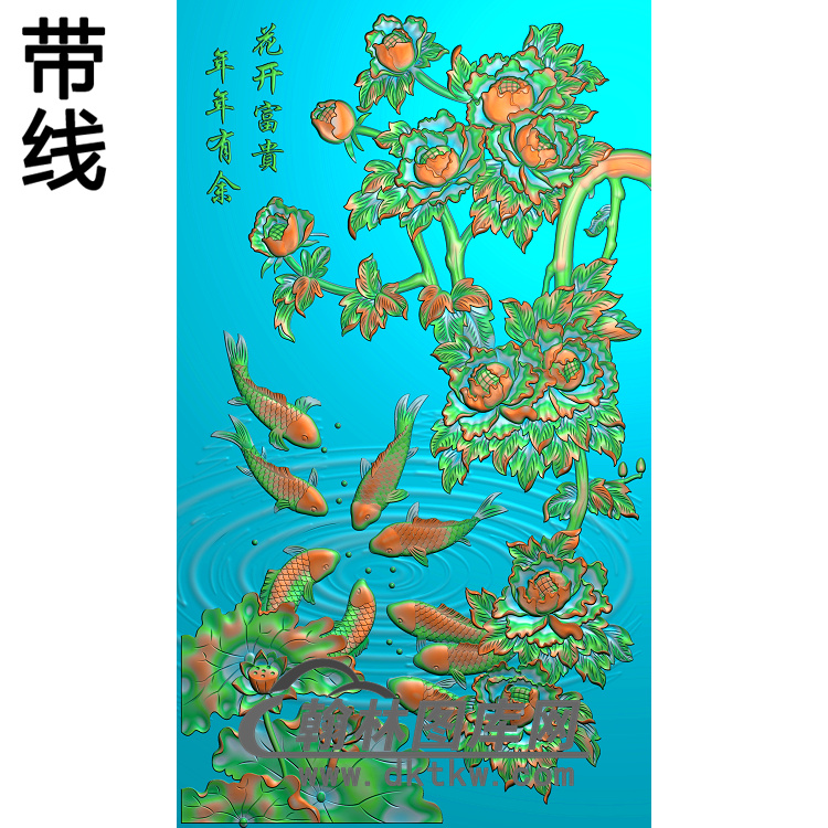 牡丹花鸟精雕图（MD-037)展示