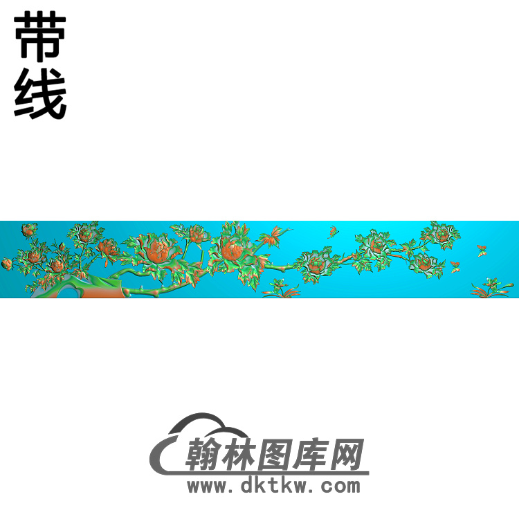 牡丹花鸟精雕图（MD-093)展示