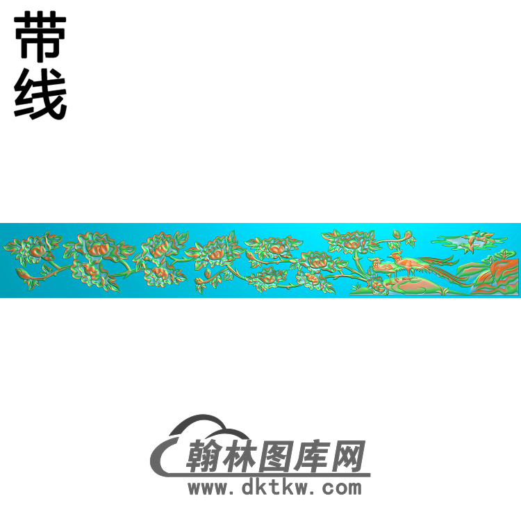 牡丹花鸟精雕图（MD-115)展示