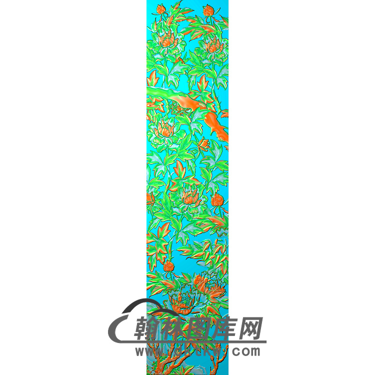 牡丹花鸟精雕图（MD-265)展示