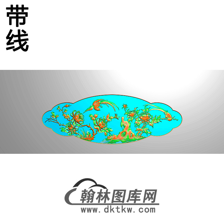 牡丹花鸟精雕图（MD-390)展示