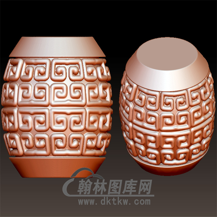 回纹筒珠立体圆雕图(YST-012)展示