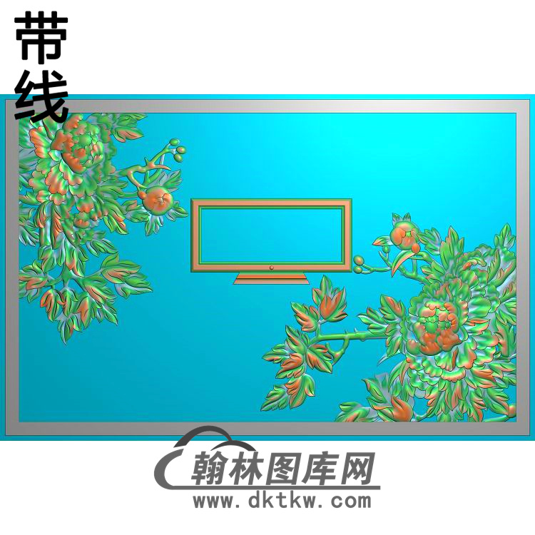 牡丹花鸟精雕图（MD-730)展示