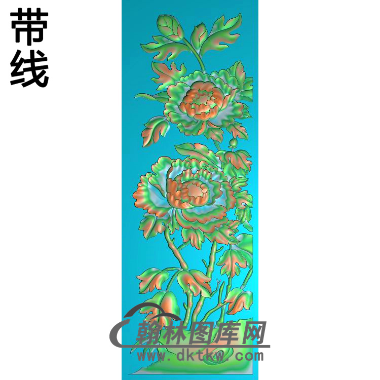 牡丹花鸟精雕图（MD-731)展示